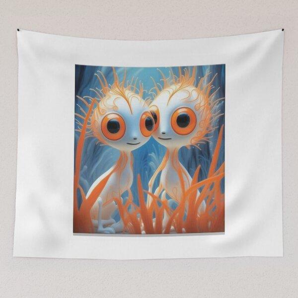 Item preview, 2 strange creatures full of art designed and sold by trevinochris.