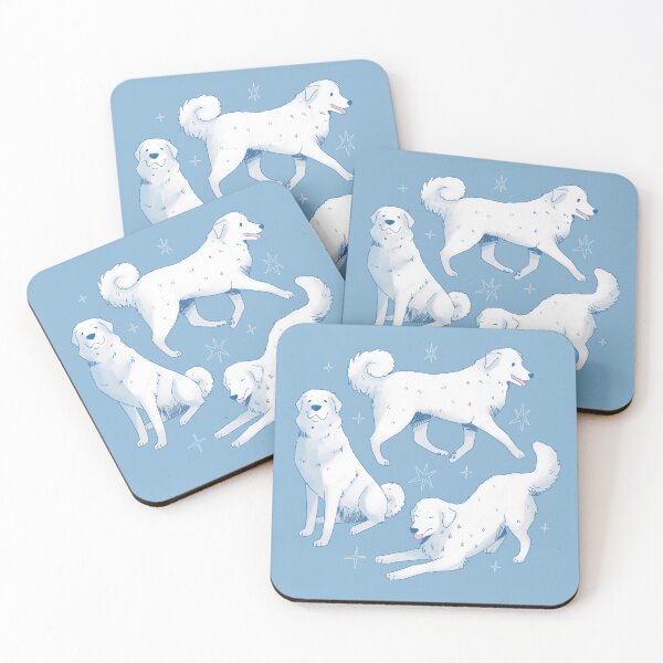 Item preview, Cute Akbash Dog Trio Illustration designed and sold by YaraCuteArt.