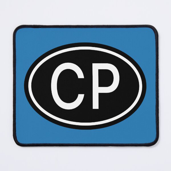 Item preview, CP Initials Monogram Oval White Letters designed and sold by Jeallan Designs.
