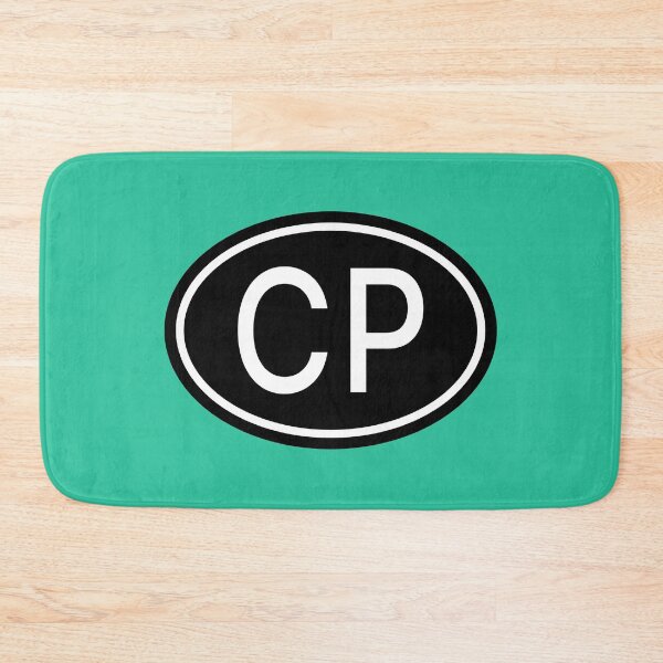 Item preview, CP Initials Monogram Oval White Letters designed and sold by Jeallan Designs.