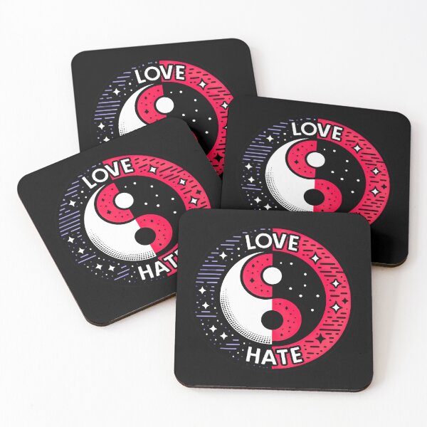 Item preview, Love Hate Ying Yang designed and sold by SideKickCreates.