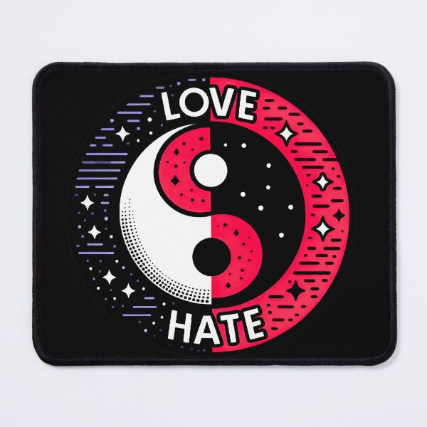 Item preview, Love Hate Ying Yang designed and sold by SideKickCreates.
