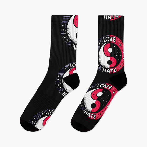 Item preview, Love Hate Ying Yang designed and sold by SideKickCreates.
