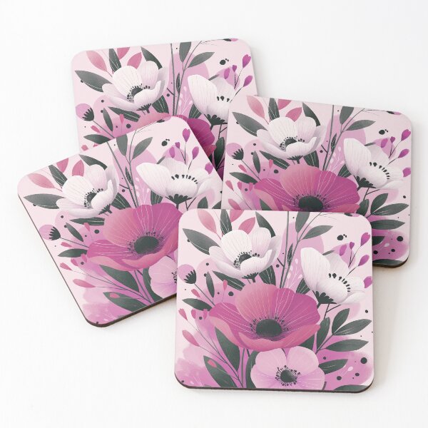 Item preview, Boho Flowers Modern Pink Bouquet designed and sold by thesnowwhyte.
