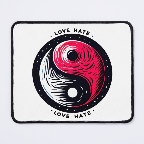 Item preview, Love Hate Ying Yang designed and sold by SideKickCreates.