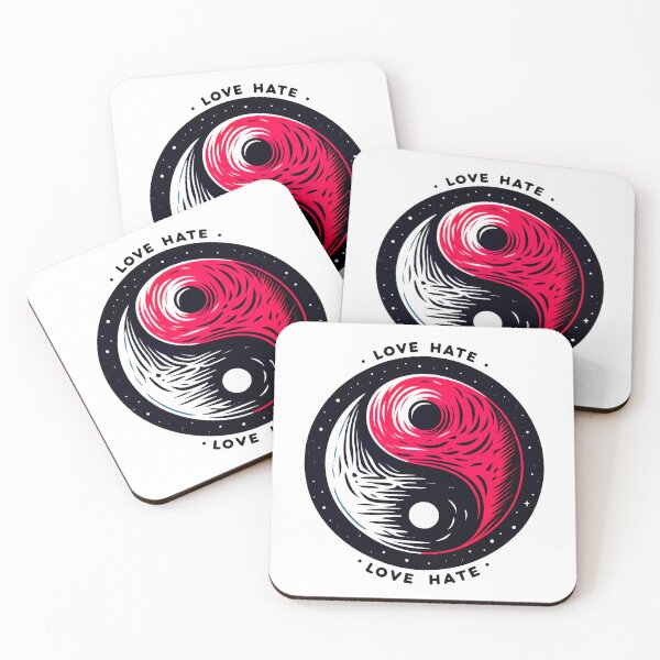 Item preview, Love Hate Ying Yang designed and sold by SideKickCreates.