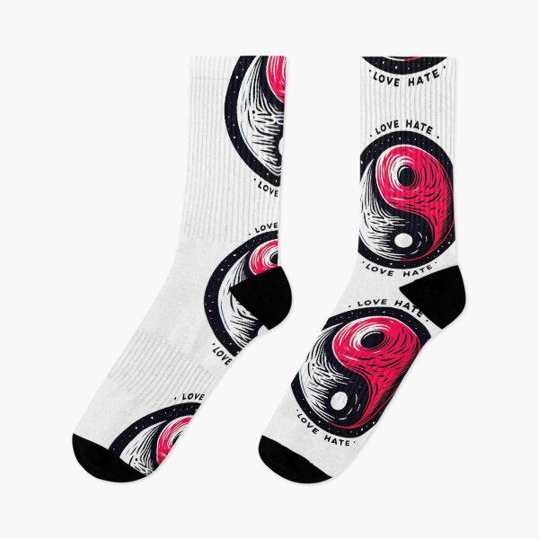 Item preview, Love Hate Ying Yang designed and sold by SideKickCreates.