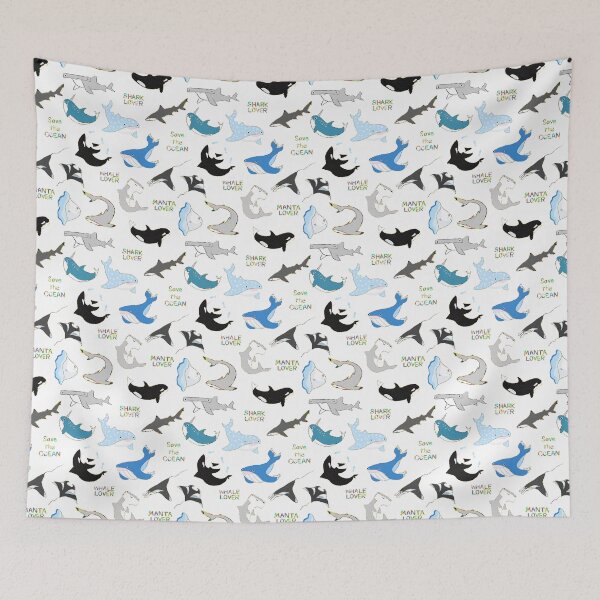 Item preview, Marine Life in white designed and sold by judysstudio.