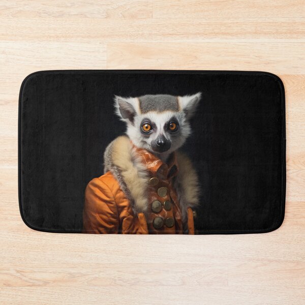 Item preview, Fashionable Lemur in Orange Coat designed and sold by Sillytoe.