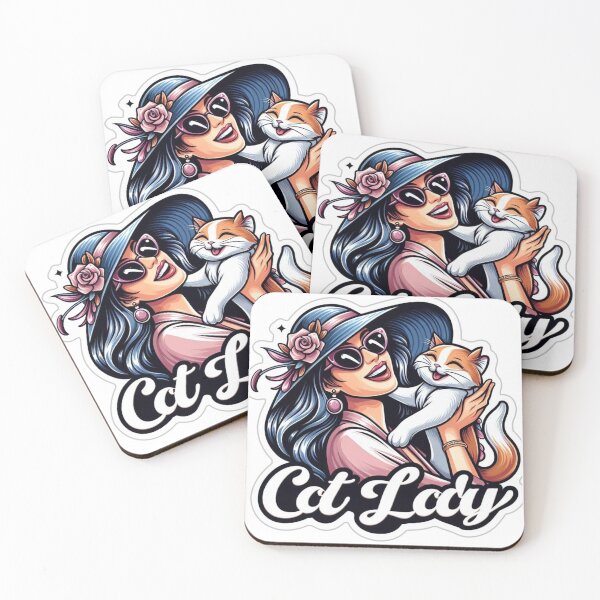Item preview, Childless Cat Lady Mischievous Cat and Stylish Owner designed and sold by swiftbinaries.