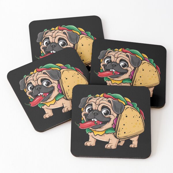 Item preview, Pug Taco designed and sold by Funny Vintage Stickers And T-Shirts.