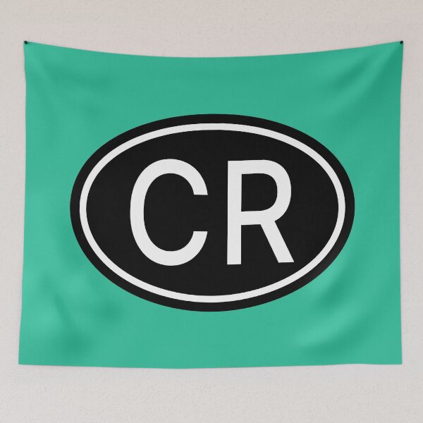 Item preview, CR Initials Monogram Oval White Letters designed and sold by Jeallan Designs.