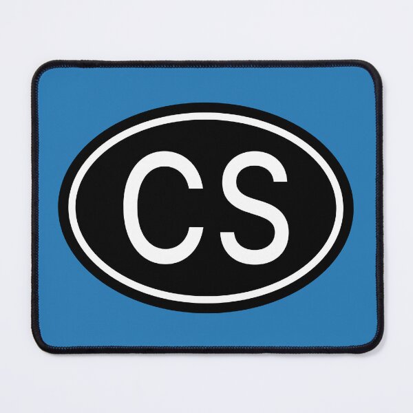 Item preview, CS Initials Monogram Oval White Letters designed and sold by Jeallan Designs.