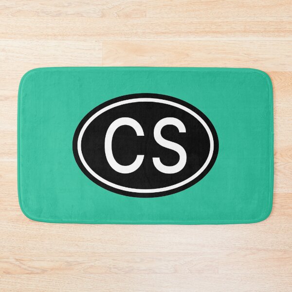 Item preview, CS Initials Monogram Oval White Letters designed and sold by Jeallan Designs.