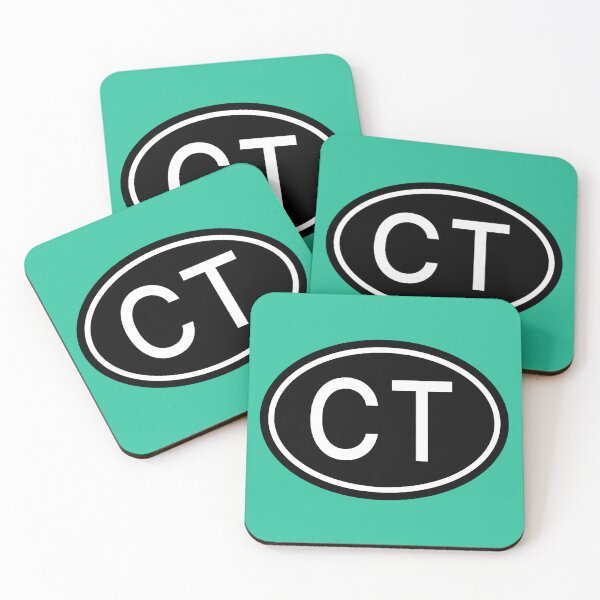 Item preview, CT Initials Monogram Oval White Letters designed and sold by Jeallan Designs.