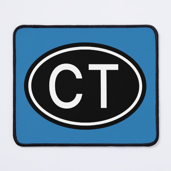 Item preview, CT Initials Monogram Oval White Letters designed and sold by Jeallan Designs.