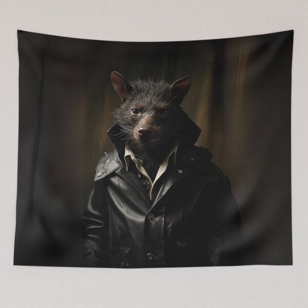 Item preview, Tasmanian Devil in Black Leather designed and sold by Sillytoe.