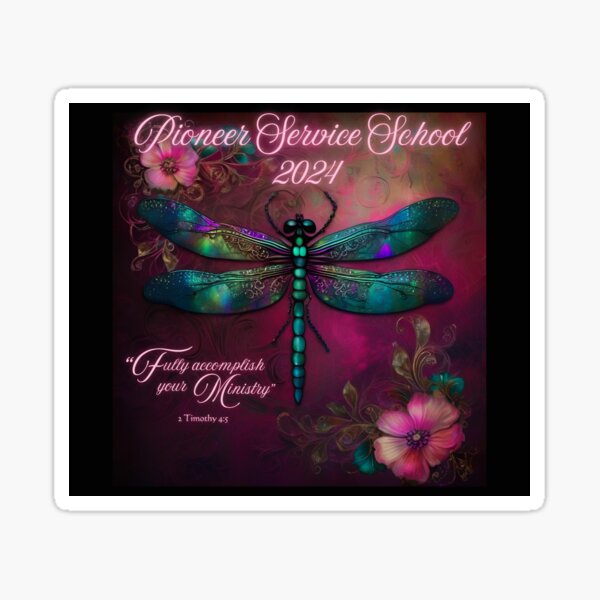 2024 Pioneer Service School Pink Dragonfly Sticker