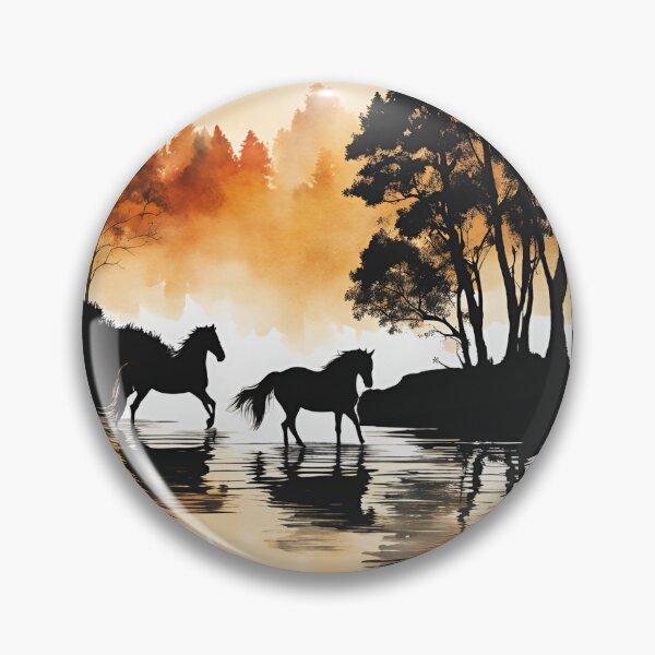 Item preview, Shadows - Horses at sunset designed and sold by Fat Pony.