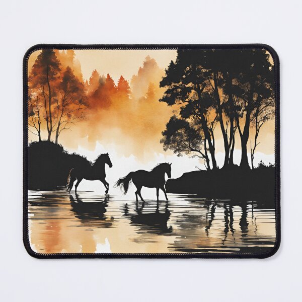 Item preview, Shadows - Horses at sunset designed and sold by Fat Pony.