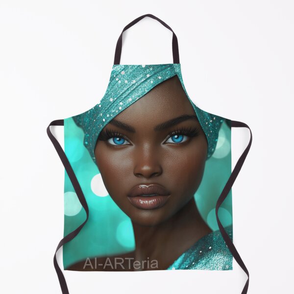 Item preview, Glamorous Portrait with Blue Eyes designed and sold by AI-ARTeria.