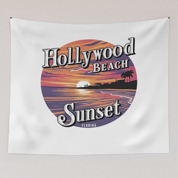 Item preview, Hollywood Beach Sunset Florida designed and sold by Guess4best.