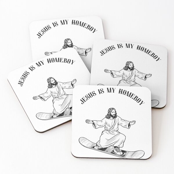 Item preview, Snowboarding Jesus - Jesus is My Homeboy designed and sold by GorinART.