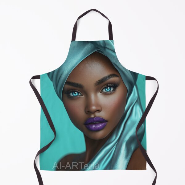 Item preview, Glamorous Portrait with Blue Eyes designed and sold by AI-ARTeria.