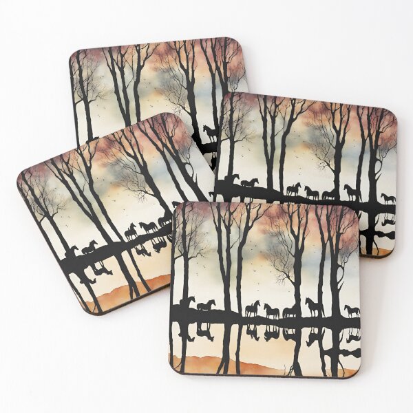 Item preview, Wild Horses Silhouette evening designed and sold by Ann-Marle.