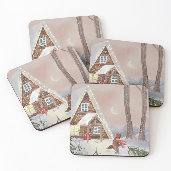 Item preview, Christmas Cabin and Bear designed and sold by Tina van Dijk.