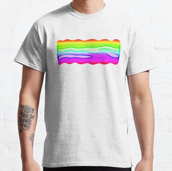 rainbow bacon t shirt