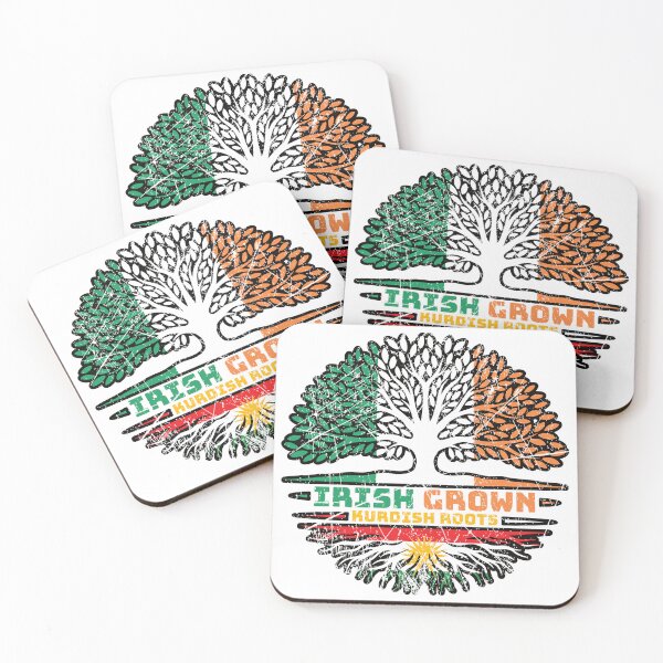Item preview, Kurdistan Kurdish Irish Ireland Tree Roots Flag designed and sold by FlagX.