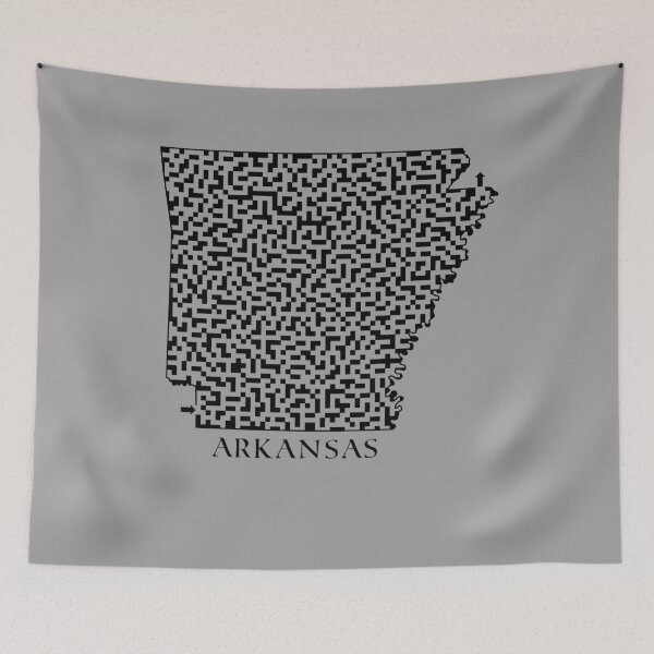 Item preview, Arkansas State Outline Maze & Labyrinth designed and sold by gorff.
