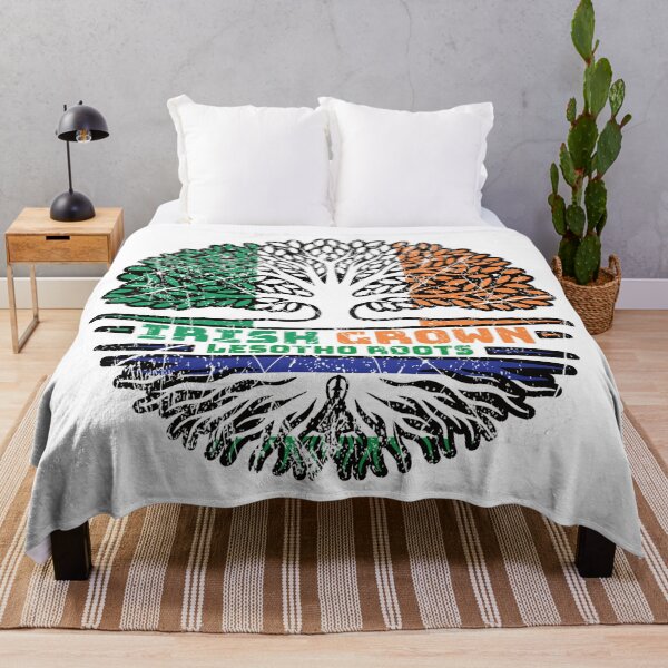 Item preview, Lesotho Irish Ireland Tree Roots Flag designed and sold by FlagX.