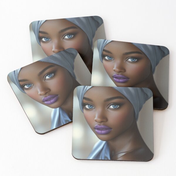 Item preview, Glamorous Portrait with Blue Eyes designed and sold by AI-ARTeria.