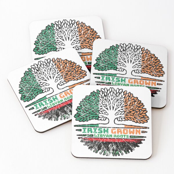 Item preview, Libya Libyan Irish Ireland Tree Roots Flag designed and sold by FlagX.