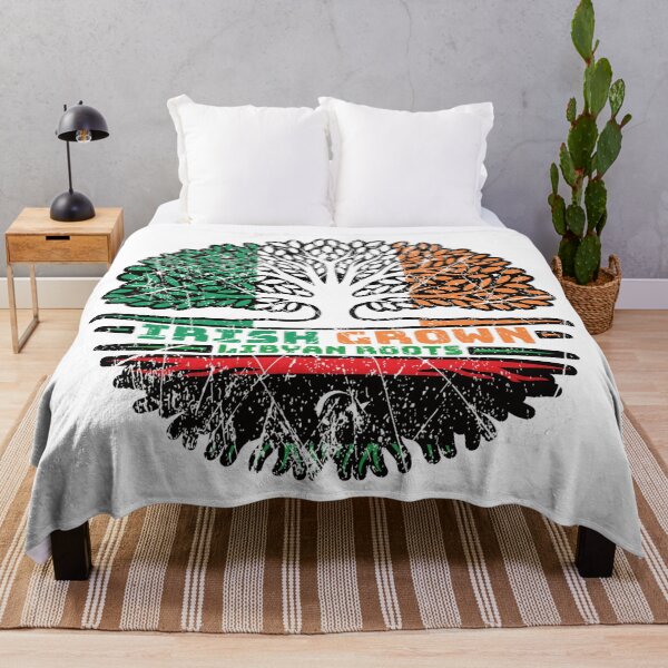 Item preview, Libya Libyan Irish Ireland Tree Roots Flag designed and sold by FlagX.