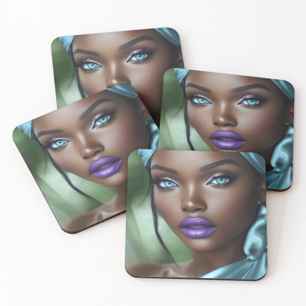 Item preview, Glamorous Portrait with Blue Eyes designed and sold by AI-ARTeria.