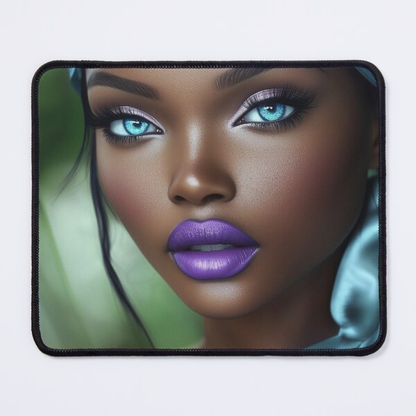 Item preview, Glamorous Portrait with Blue Eyes designed and sold by AI-ARTeria.