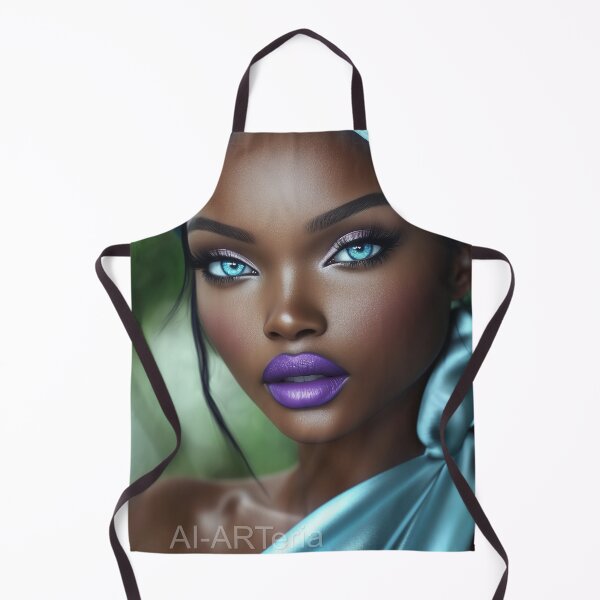 Item preview, Glamorous Portrait with Blue Eyes designed and sold by AI-ARTeria.