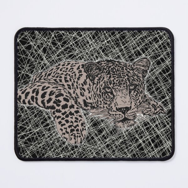 Item preview, Leopard, powerful wild animal, black and grey, abstract designed and sold by DebbieJoyArt.