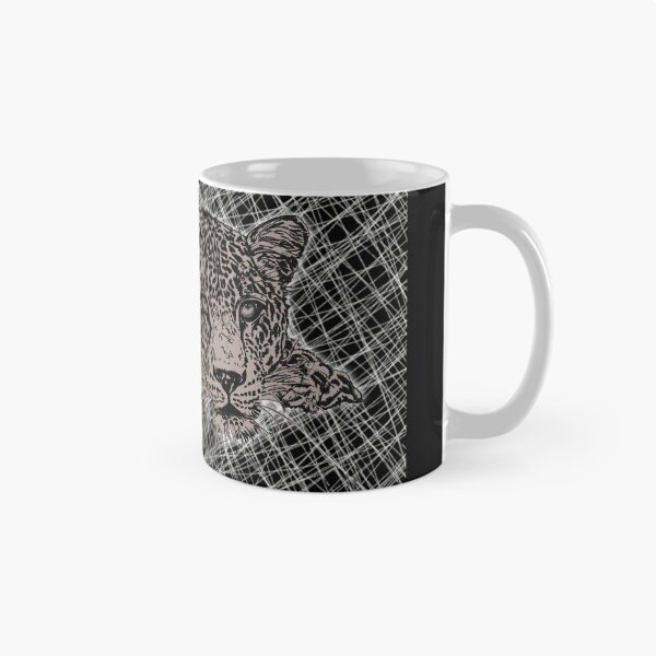 Item preview, Leopard, powerful wild animal, black and grey, abstract designed and sold by DebbieJoyArt.