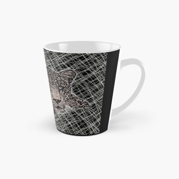 Item preview, Leopard, powerful wild animal, black and grey, abstract designed and sold by DebbieJoyArt.