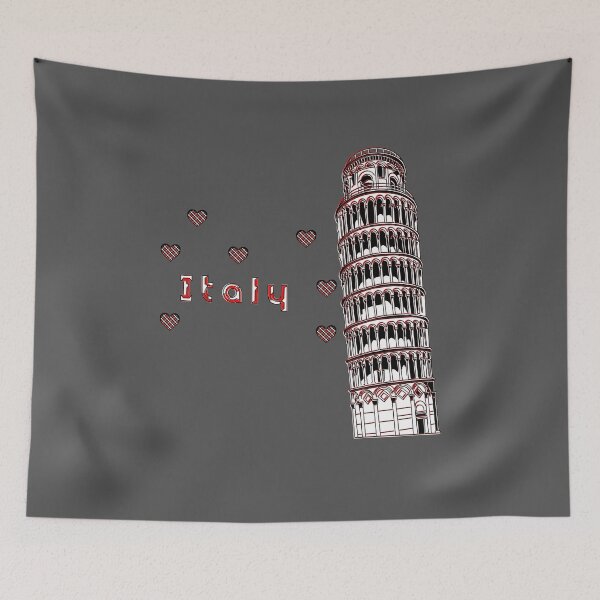 Item preview, Italy Tower of Pisa love hearts designed and sold by 4rpixs.