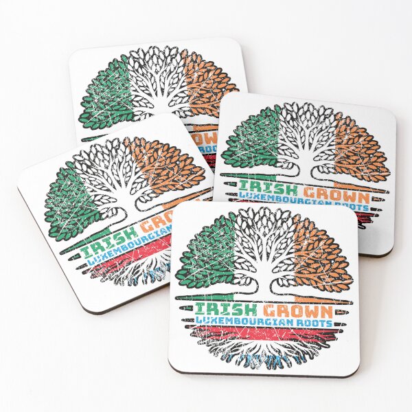 Item preview, Luxembourg Luxembourgian Irish Ireland Tree Roots Flag designed and sold by FlagX.