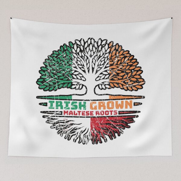 Item preview, Malta Maltese Irish Ireland Tree Roots Flag designed and sold by FlagX.