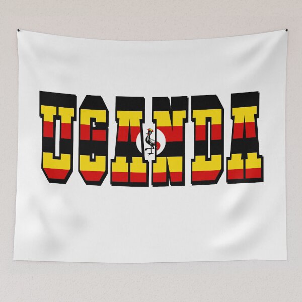 Item preview, Uganda Country Flag Typography designed and sold by TravelWish.