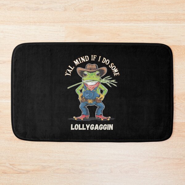Item preview, Y'all Mind If I Do Some Lollygagging Funny Cowboy, Retro Cartoon, Vintage Style, Weird, Meme, Frog designed and sold by BLZART.