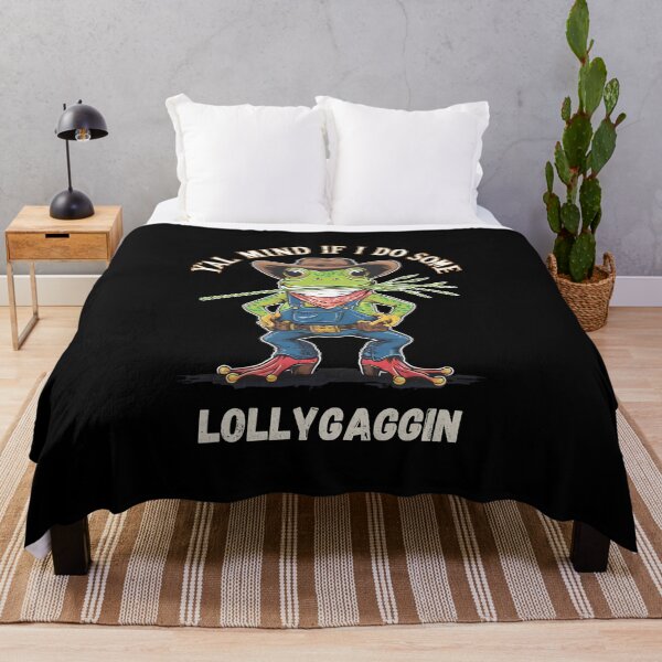 Item preview, Y'all Mind If I Do Some Lollygagging Funny Cowboy, Retro Cartoon, Vintage Style, Weird, Meme, Frog designed and sold by BLZART.