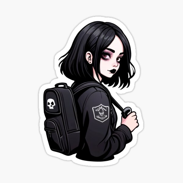 Item preview, Back to School Goth Girl Student designed and sold by MadnessEnvelope.